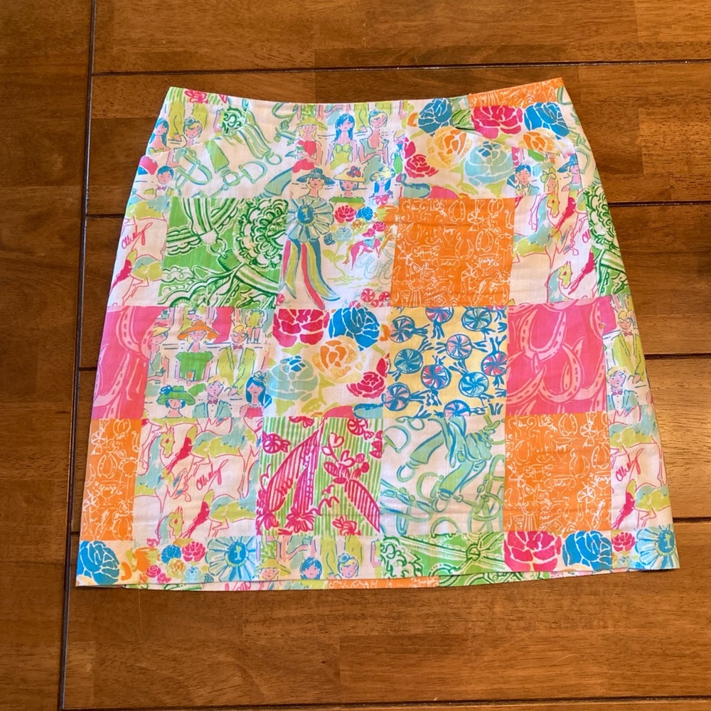 Lilly Pulitzer Patchwork Skirt Size 2
